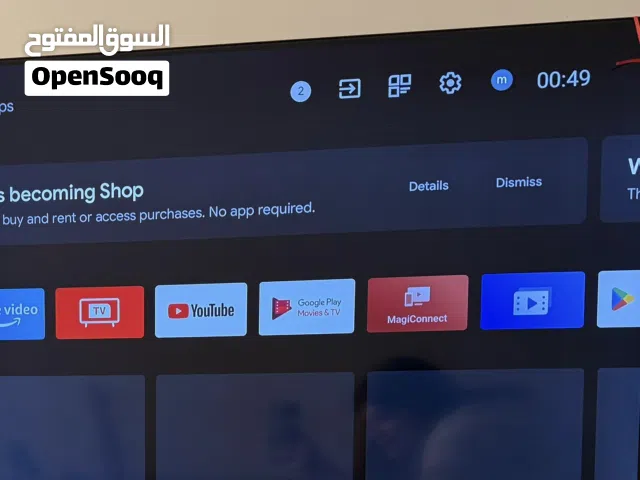 تلفزيون TCL للبيع 50 بوصه 4K سمارت اندرويد 11