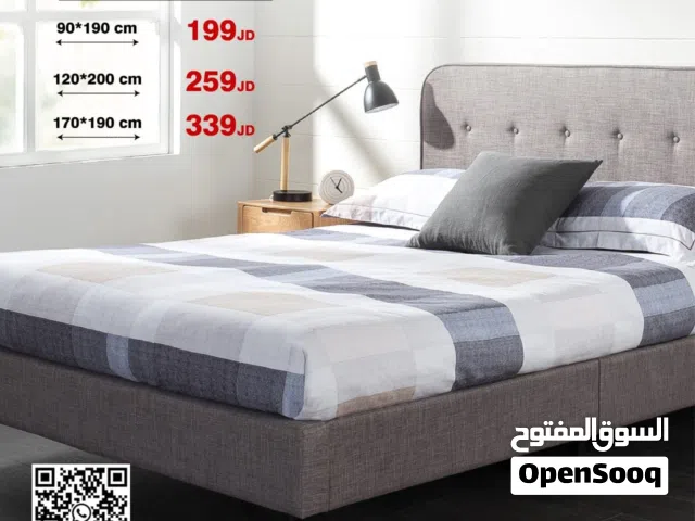 فرشة صحية زنبركية او اسفنجية + سرير فندقي مكفول (بوكس+راسية )-مقاس مفرد ومزدوج شامل التوصيل والتركيب