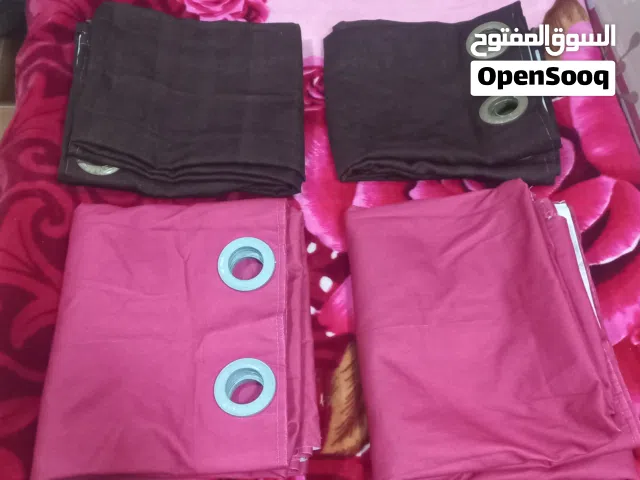 للبيع بداعي السفر ستارة عدد 1 صالة ضيوف او غرفة معيشة لونين بني ووردي قماش ناعم عملية سهلة التنظيف
