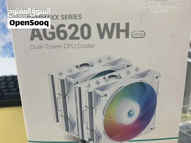 مبرد DEEPCOOL AG620 WHITE ARGB AIR COOLER توين تور جديد مع كرتونه وضمانه وجميع اغراضه
