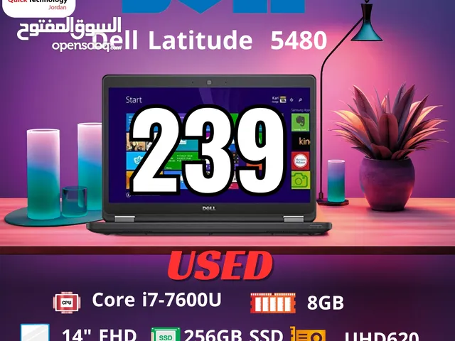 laptop Dell Latitude  5480   Ci7-7  لابتوب ديل كور اي 7 مستعمل بحالة الوكالة