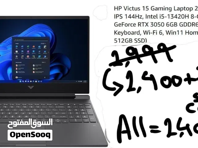 HP Victus + SSD هدية  2400 بدل3200 – قابل للتفاوض  + Free SSD  Now 2400 Instead of الحق عليه بسرعه
