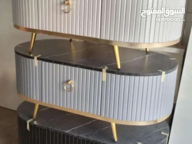 طاولات وسط خشب ودهان مكون من ثلاث قطع خشب لامنيت 18م الون حسب الطلب