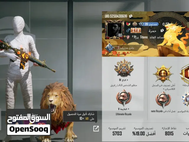 حساب ببجي فخم جدا