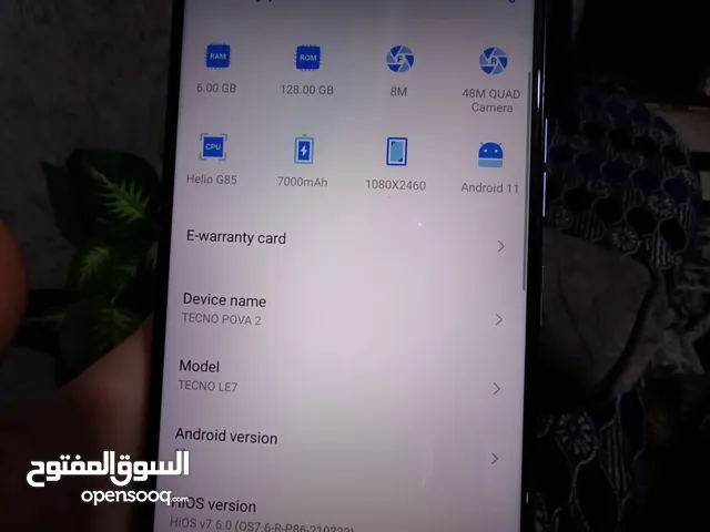 Tecno pova 2 2021 للبيع