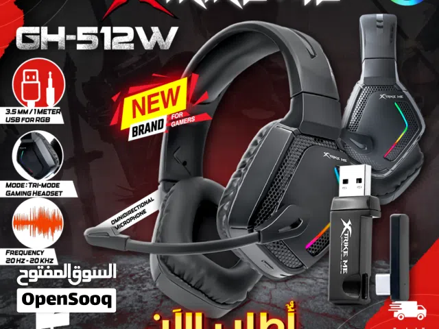 سماعات جديدة براند اكسترايك مي مضيئة ومريحة XTrike Me GH-512W Headset wired gaming RGB