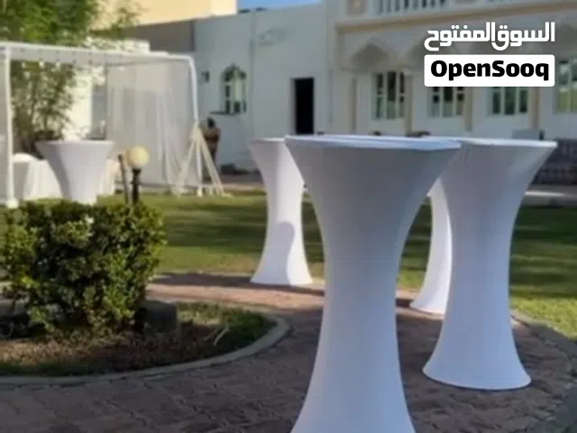 Rent a cocktail table from alwadi_events استئجار طاولة كوكتيل من الوادي للمناسبات