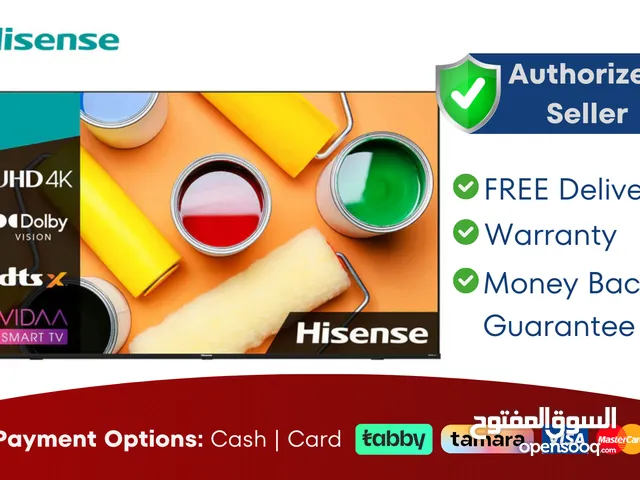 Hisense 55 Inch Smart TV - 4K UHD Display - Warranty - Free Delivery