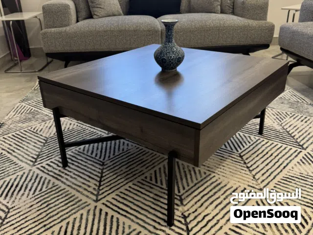 طاولة قهوة 80 ب 80  - رمادي