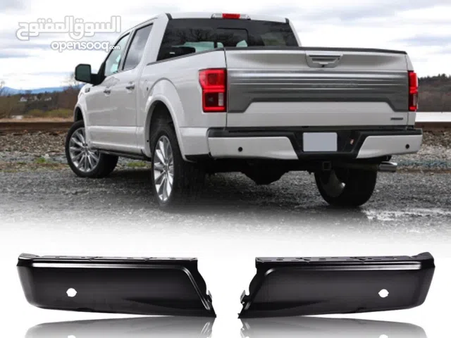 F150 Left Right Rear Bumper Ends W/ Park Black and chrome