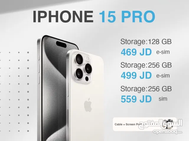 مستعمل بحال الوكالة iPhone 15 Pro 256GB متوفر لدى سبيد سيل