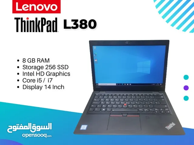 Lenovo ThinkPad L380 Core i5-8265U, 8GB DDR4 RAM, 256GB SSD, 14-inch, Win10/11 Pro  أنظر التفاصيل