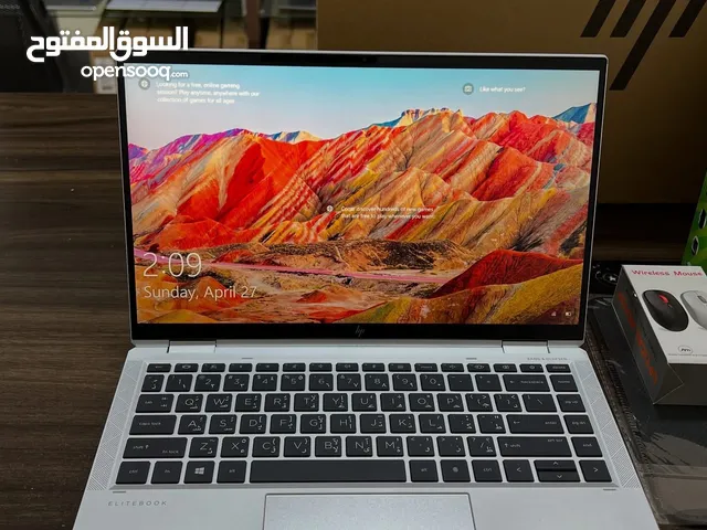 Hp i7 جيل عاشر لمص يفتح 360 درجة لون سلفر مميز جدا رام 16 تخزين 512 معدني مثالي بجميع النواحي