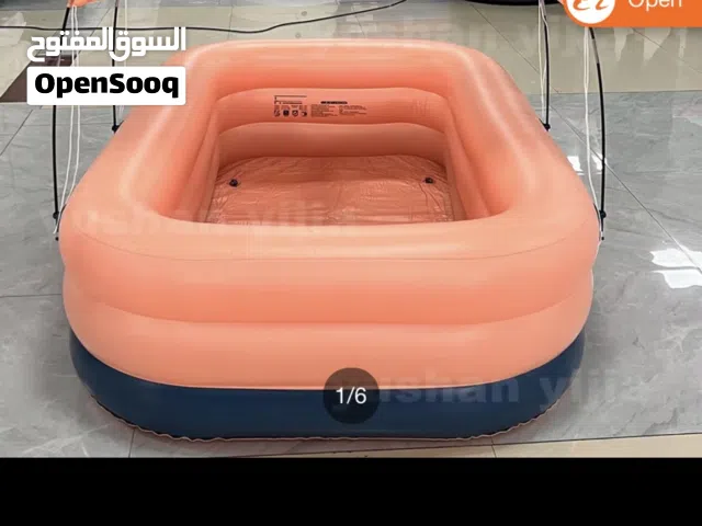 ركة سباحة عائلية "جديدة بالكرتون" مع مظلة حماية من الشمس