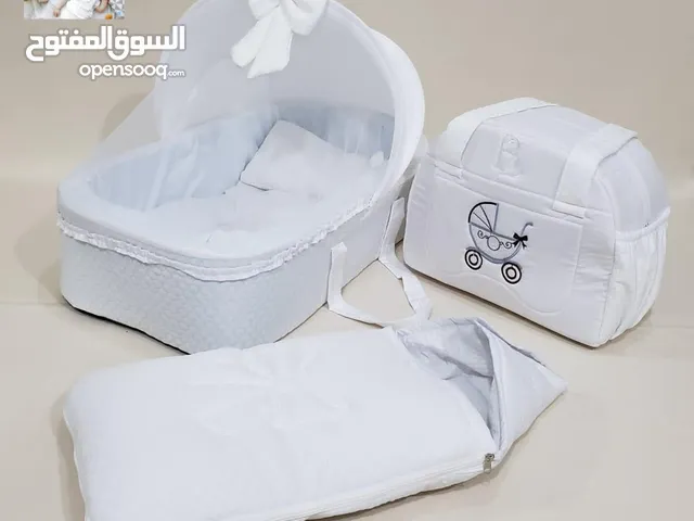 طقم سرير ابو فيونكه خامه قطن روعه 5 قطع #سرير مع ناموسيه #فراش #مخده #شنطه ملابس #حاضنه للخرجه ين