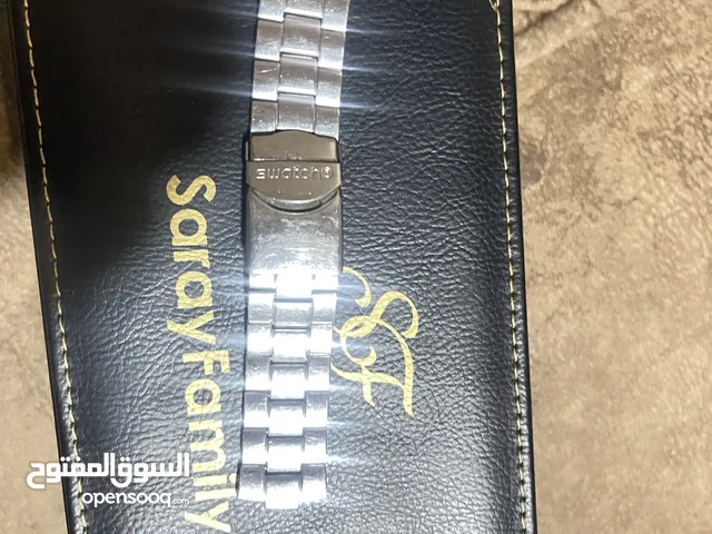 كستك ساعه سواتش اصلي لون فضي لساعه كرونو غراف بسعر رمزي لا يوجد خدمه توصيل