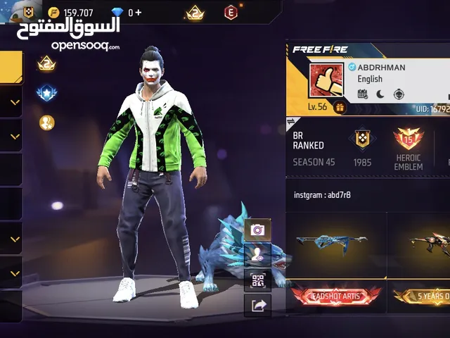اقرا الوصف حساب فري فاير للبيع او للبدل علا psp او ps3