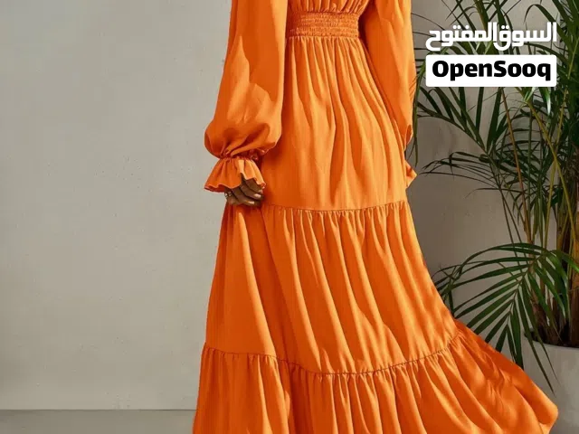 فستان كاجوال سواريه مزموم من الوسط جميل وخفيف
