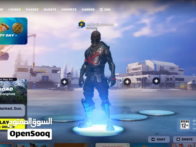 حساب فورت نايت شيطون بلاك نايت