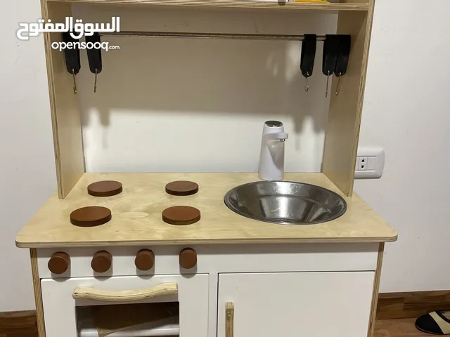 مطبخ أطفال خشب مع ميه حقيقة وياتي معها العاب مطبخ