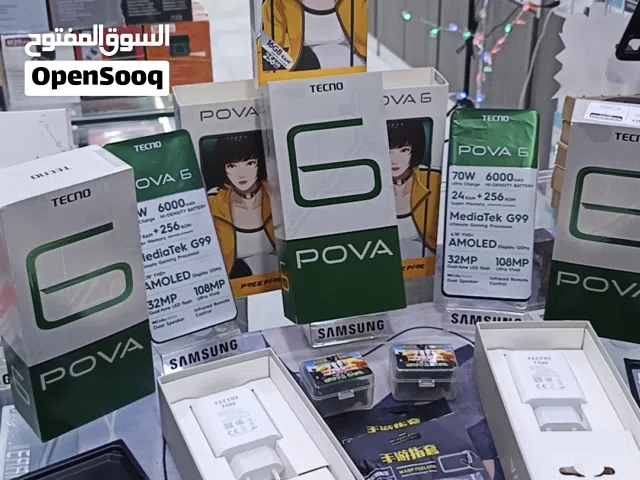 مشغل ايام pova 6 رام 16 و 24 جيجا  256 شغال كفاله أغراضة والكرتونه الأصلية متوفر توصيل وهدية