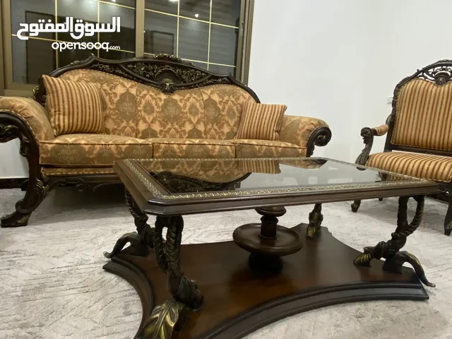 طقم كنب صناعه حلبية 7 مقاعد ثلاثيه