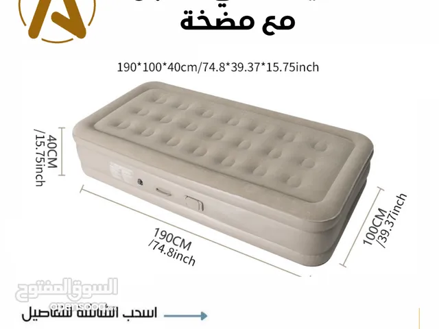 سرير هوائي سنجل مع مضخة قابلة لإعادة الشحن