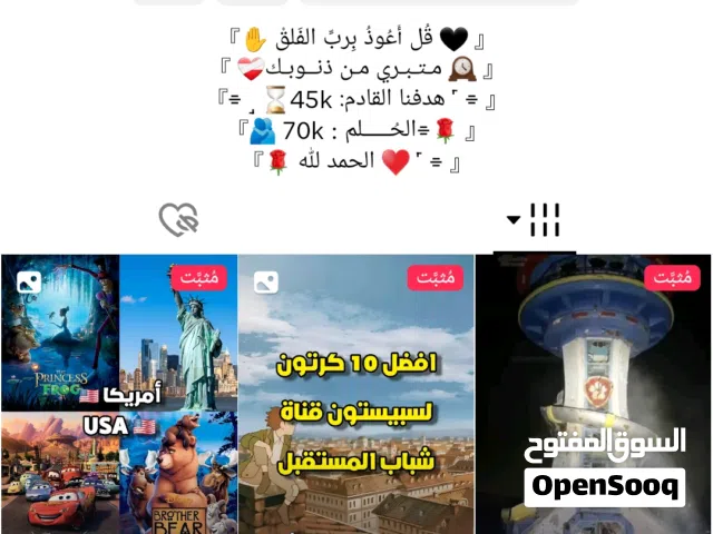 السلام عليكم ورحمه الله وبركاته حساب تيك توك للبيع في 45 الف متابع اجر الواسعه باقي التفاصيل