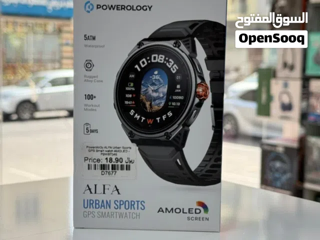 New Powerology Alfa Urban Sports GPS Smart Watch - Black