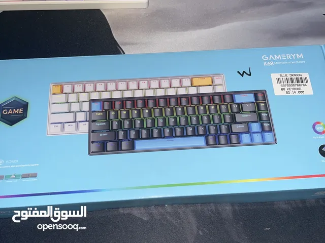 كيبورد قيمينق ابيض عربي و انجليزي بلو سويتش اقرأو الوصف تحت