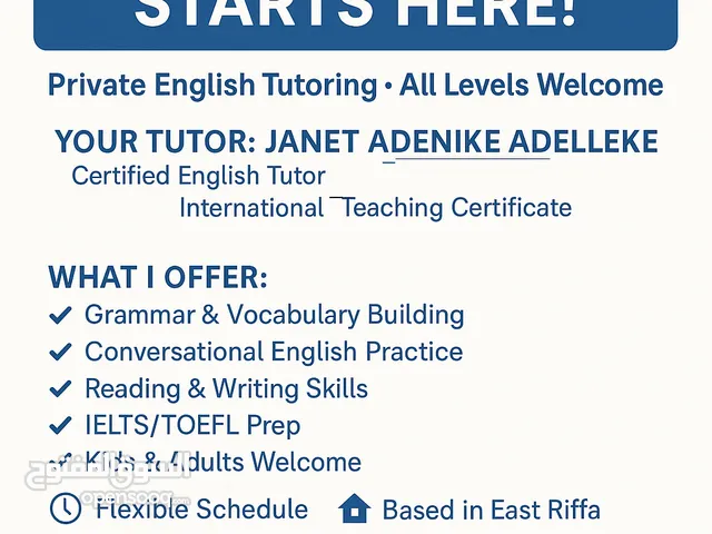 Private English tutor