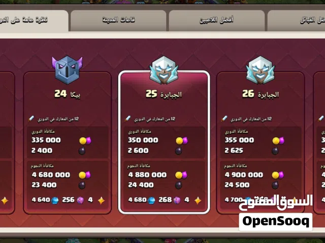 للبيع حساب كلاش أوف كلانس تاون هول 16 (Town Hall 16) مميز وجاهز للحروب