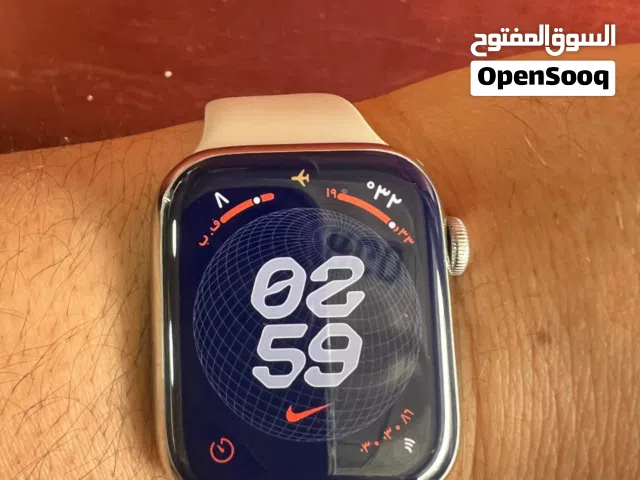 ساعه ابل سيريس 7 ستانلس ستيل مع كامل أغراضها