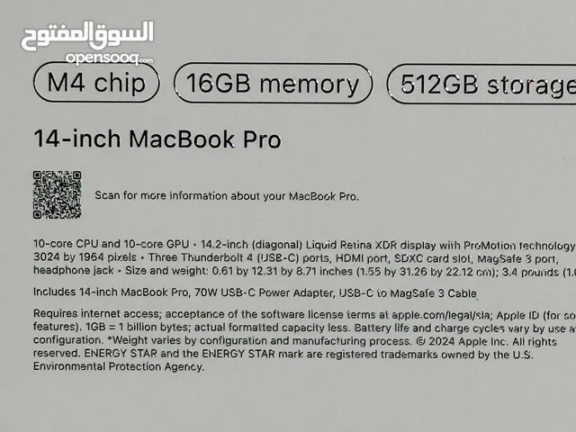 MacBook Pro M4 512GB/16GB 14”