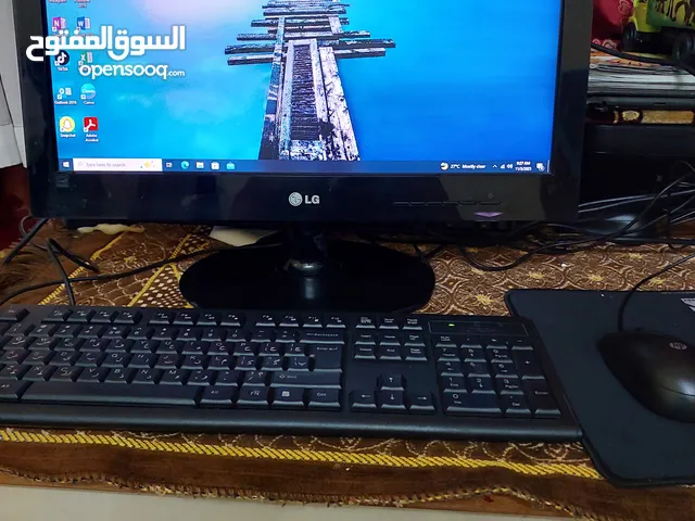PC HP  i7. Ram 8GB.  256GB ssd  كمبيوتر مكتبي إتش بي رام 8GB الشاشة