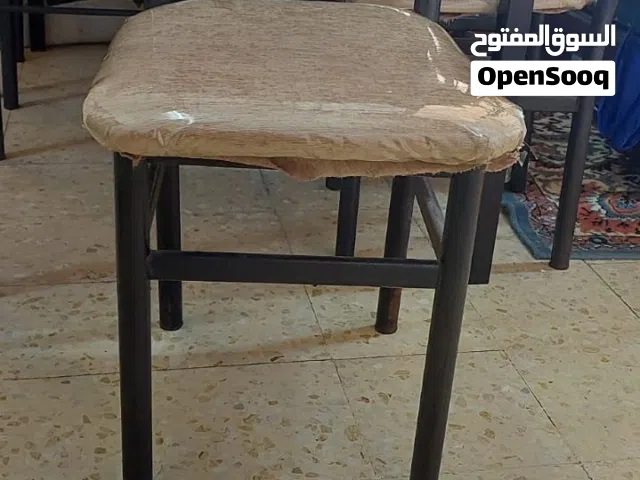 طاوله سفره 6 مقاعد خشب مع حديد مستعملة