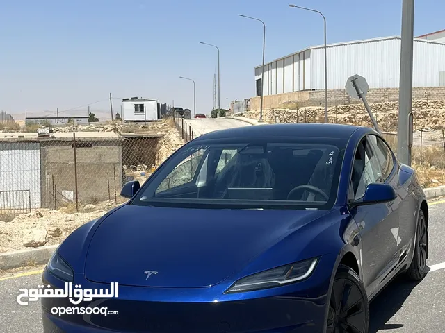 تيسلا 3 2024 Long range لون كحلي ممشى 5000 الف ميل مميزة بتمشي بشحنة 650كيلو ماشاءالله عنها مميزة
