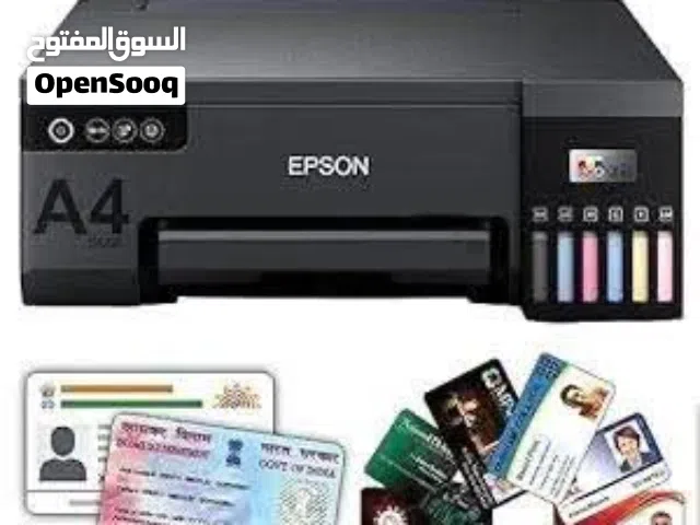 فرصة لا تعوض: طابعة إبسون L8050 الاحترافية وكاله بالكرتونة 2026 تطبع A4 تطبع باجات. وعلى CD الخ