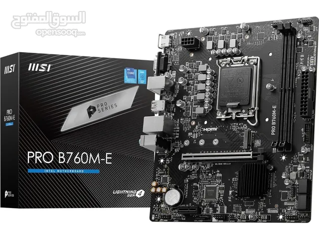 مذربورد ام اس اي برو لمعالجات انتل جيل 12 + 13 + 14 - MSI PRO B760M-E/DDR5 LGA 1700 MOTHERBOARD