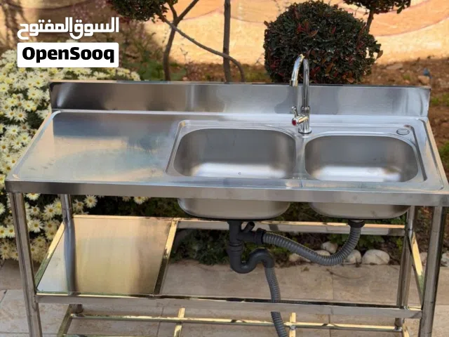 مجلى ستانلس ستيل حوضين فاخر – قوة عملية وأناقة تدوم!