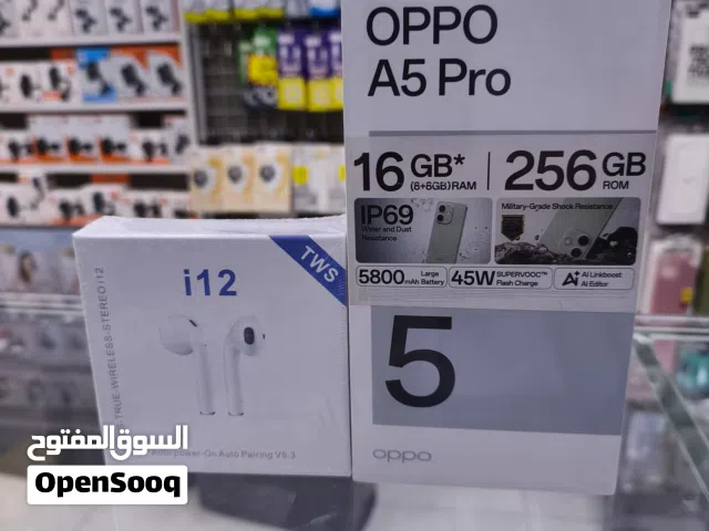 جهاز جديد Oppo A5 pro رام 16 بسعة 256 جيجابايت مكفول سنة متوفر خدمة التوصيل وهاياااااااا