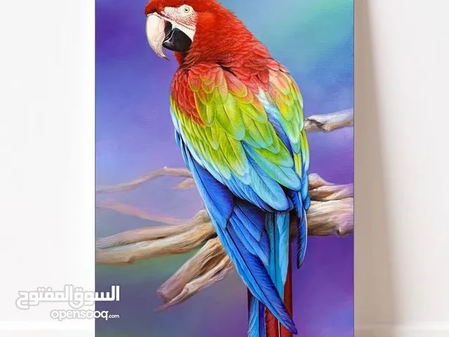 New acrylic painting birds on canvas- beautiful paintings- acrylic- canvas or frame