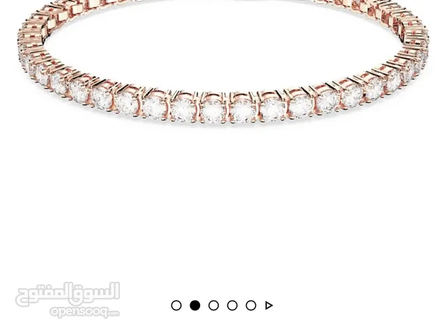 اسوارة تنس Swarovski Tennis روز جولد Rose gold Tennis Swarovski bracelet