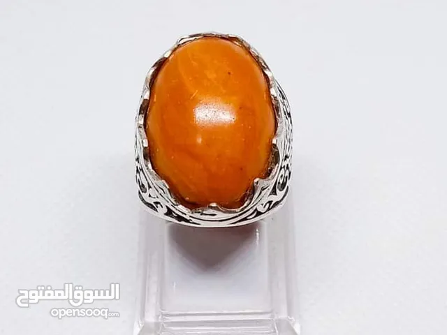 خاتم نقرة فخم صياغة يدوية متوج بالطقش المغربي الحر