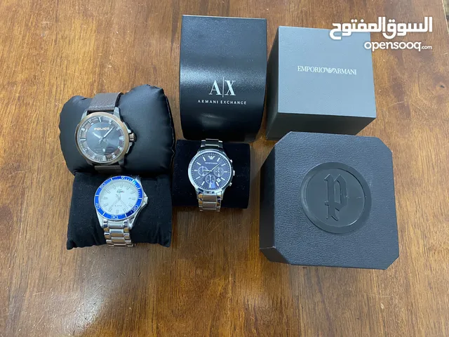 Armani, Police and Lacoste Watch with box (New and Used)