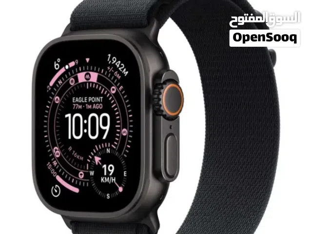 Apple Watch Ultra 3 GPS + Cellular, 49mm Black Titanium Case استخدام بسيط شبه جديدة مع كل الملحقات