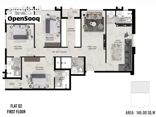 140 m2 4 Bedrooms Apartments for Sale in Muscat Al Maabilah