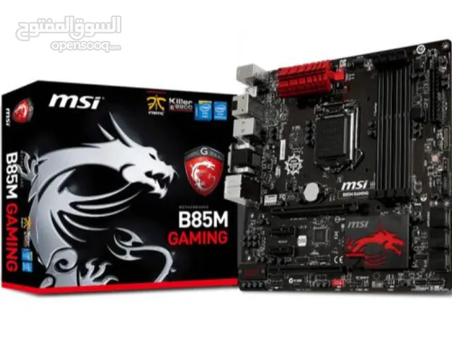 motherboard msi b85m ddr3 يدعم الجيل الثالث والرابع مع cpu i5 4th gen مع ram kingston 8gb