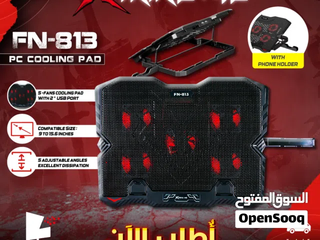 مروحة تبريد مناسبة للهواتف التاب و اللابتوب XTrike FN-813 Cooling Fans Fits 9 to 15.6 Inch