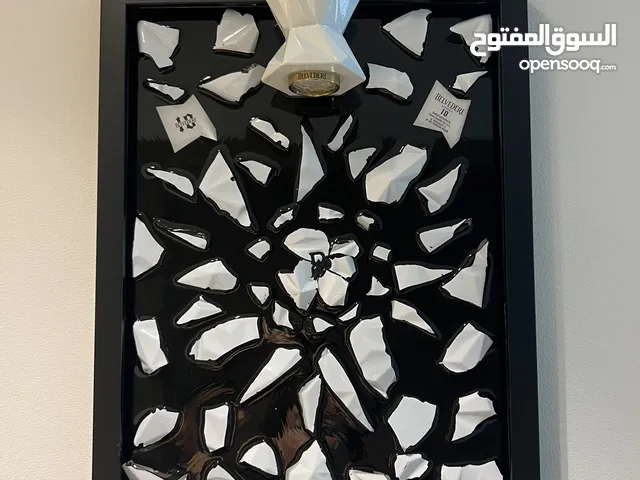 Belvedere 10 Broken Bottle Frame unique Art Wall hanging decoration black white